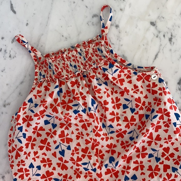 Bonpoint print romper. Iconic heart cherry print. - Picture 2 of 6